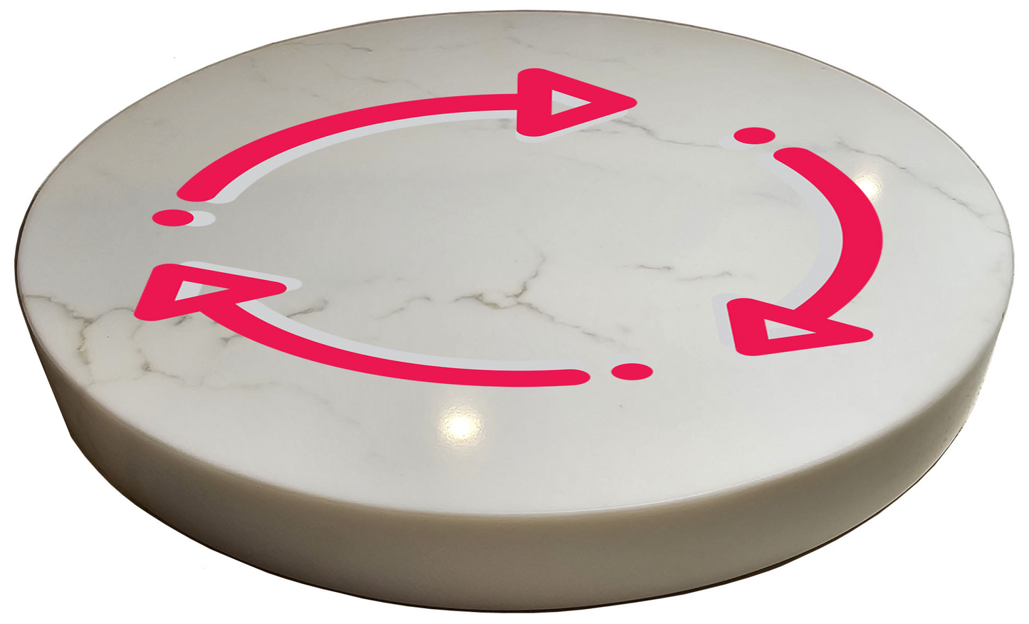 12" Quartz Lazy Susan - Elegant Circular Cheese & Charcuterie Board